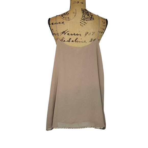 Umgee Tan Spaghetti Strap Sweetheart Neckline Tank Top Size Medium - Picture 6 of 8